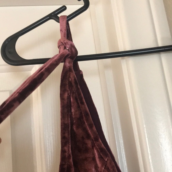 Cute Pink Velvet Dress - Picture 2 of 2